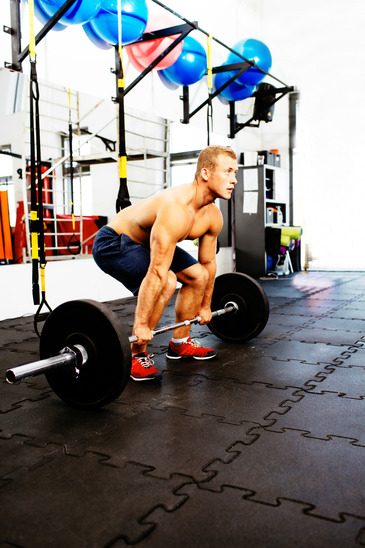 Man Practicing Deadlift