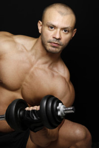 Man Lifting Dumbbells